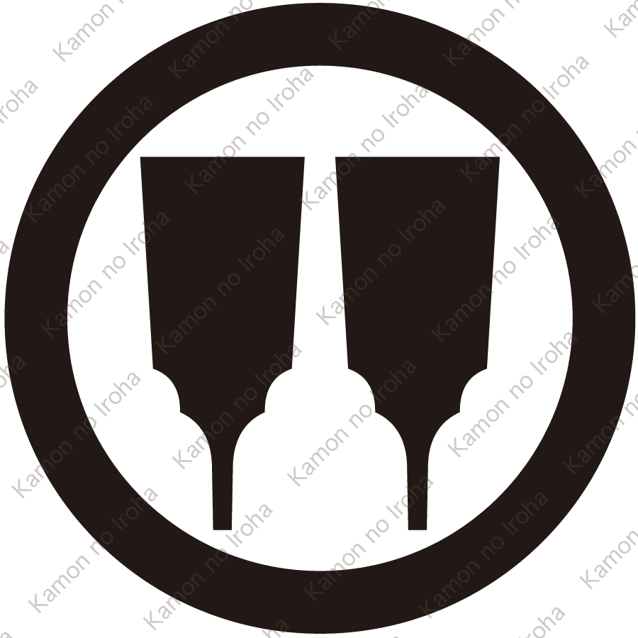 丸に並び羽子板紋