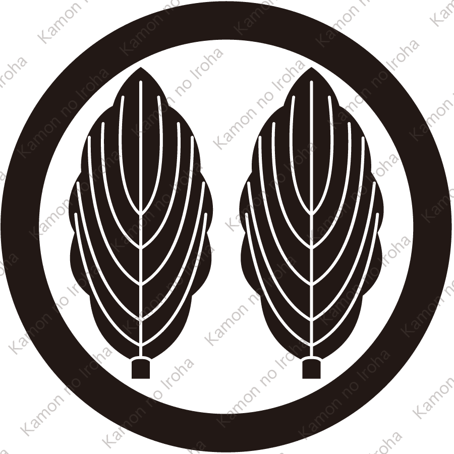 丸に並び柏紋