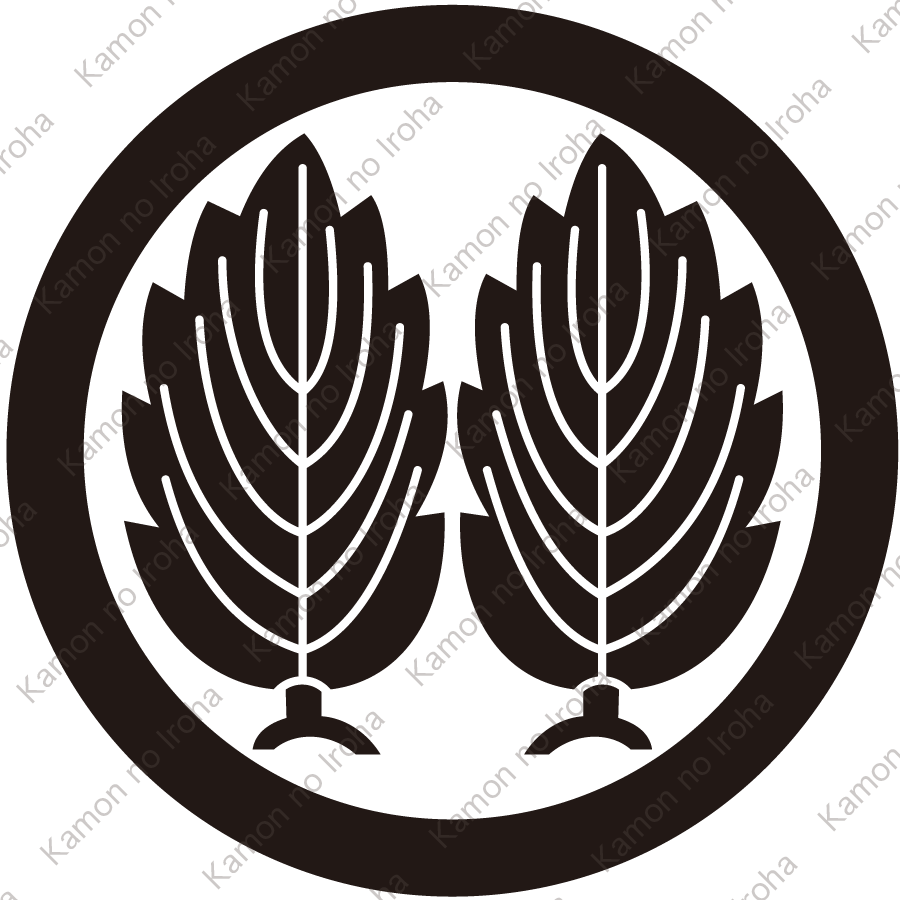 丸に並び鬼柏紋