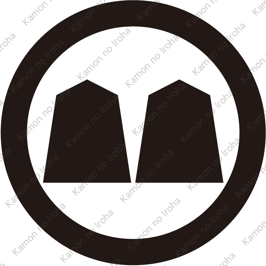 丸に並び将棋駒紋