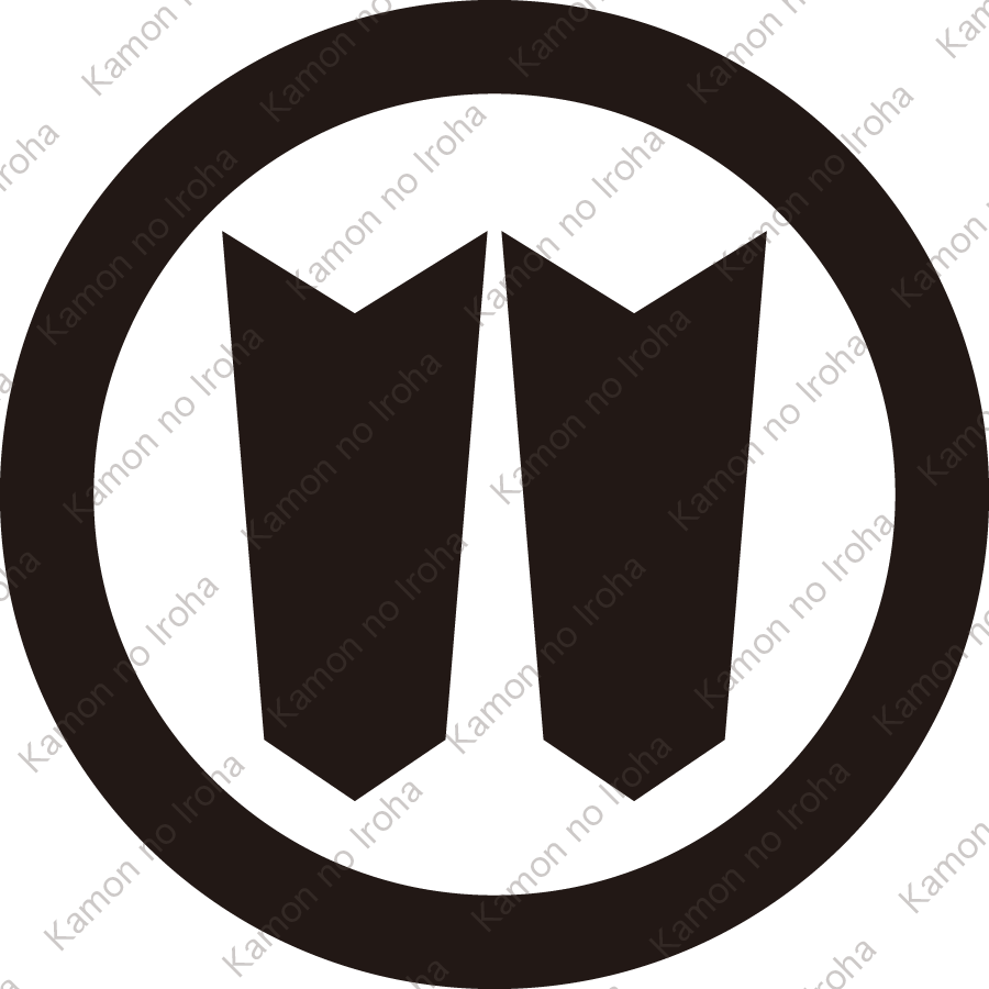 丸に並び矢筈紋