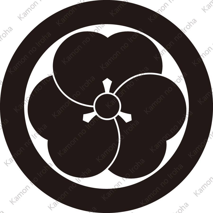 丸に捻じ片喰紋