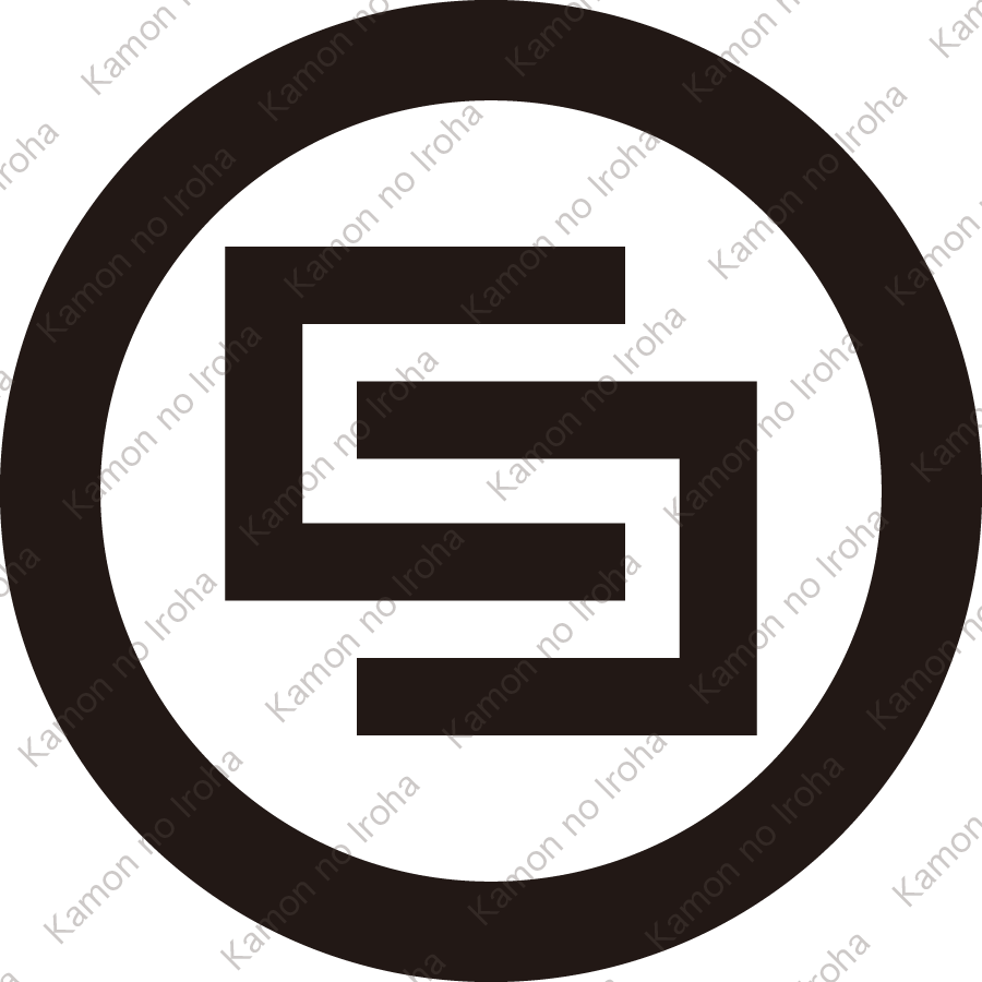 丸に二の角字（２）紋