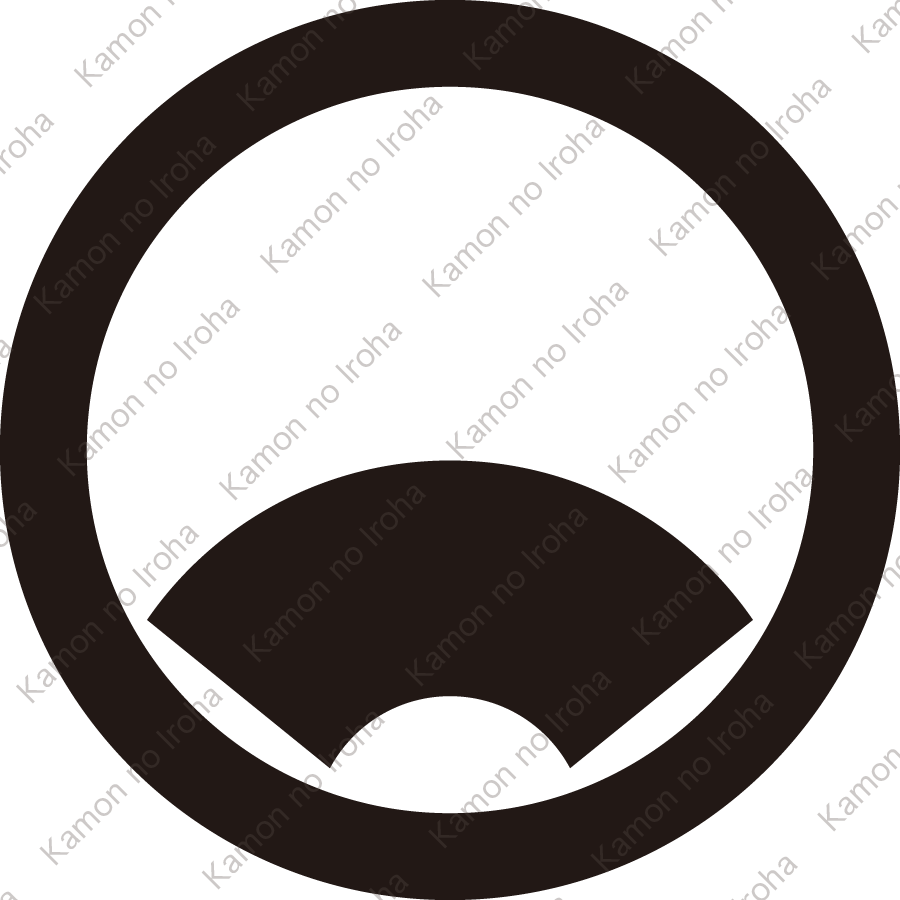 丸に覗き地紙紋