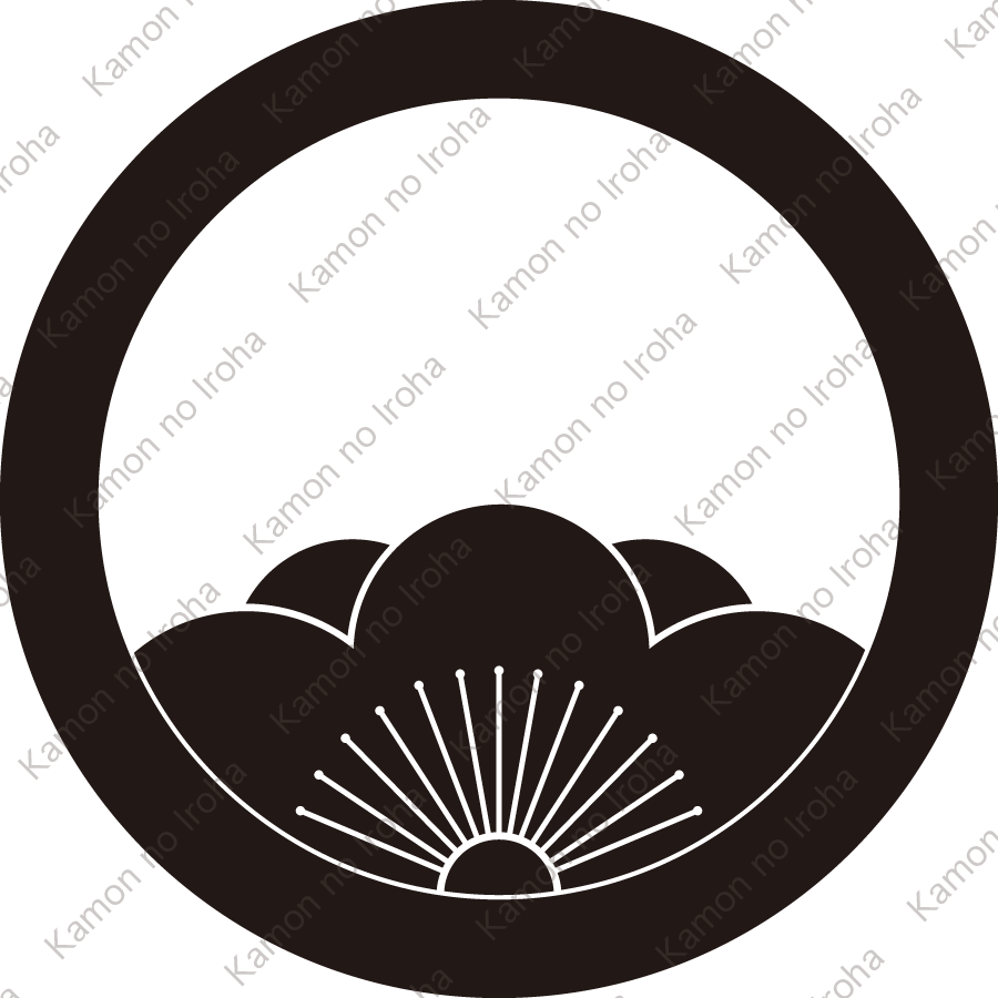 丸に覗き向う梅紋