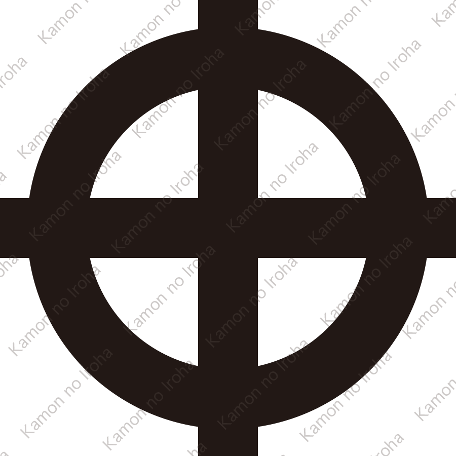 丸に抜き十字紋