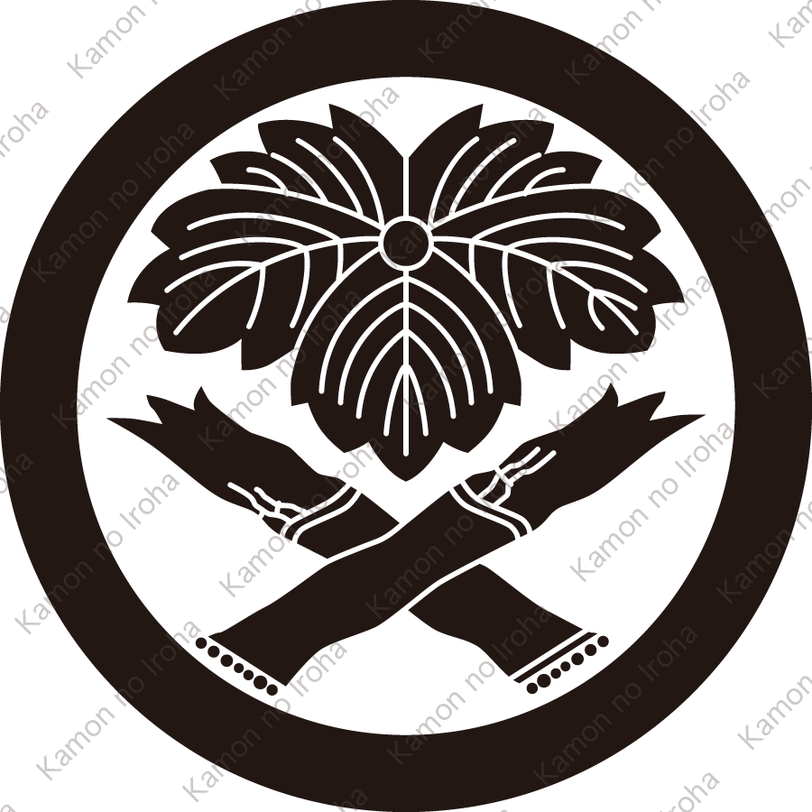 丸に鬼蔦に違い切り竹紋