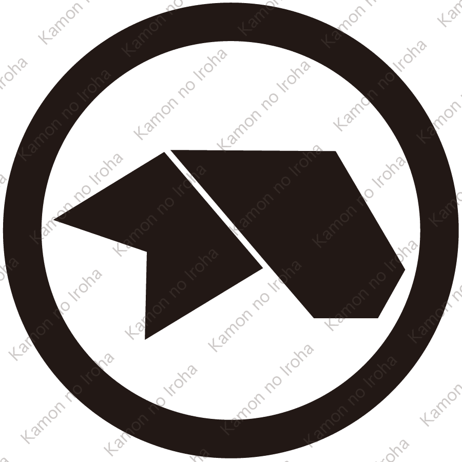 丸に折れ矢筈紋