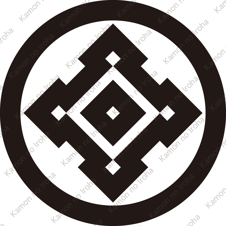 丸に折り入り角に釘抜紋