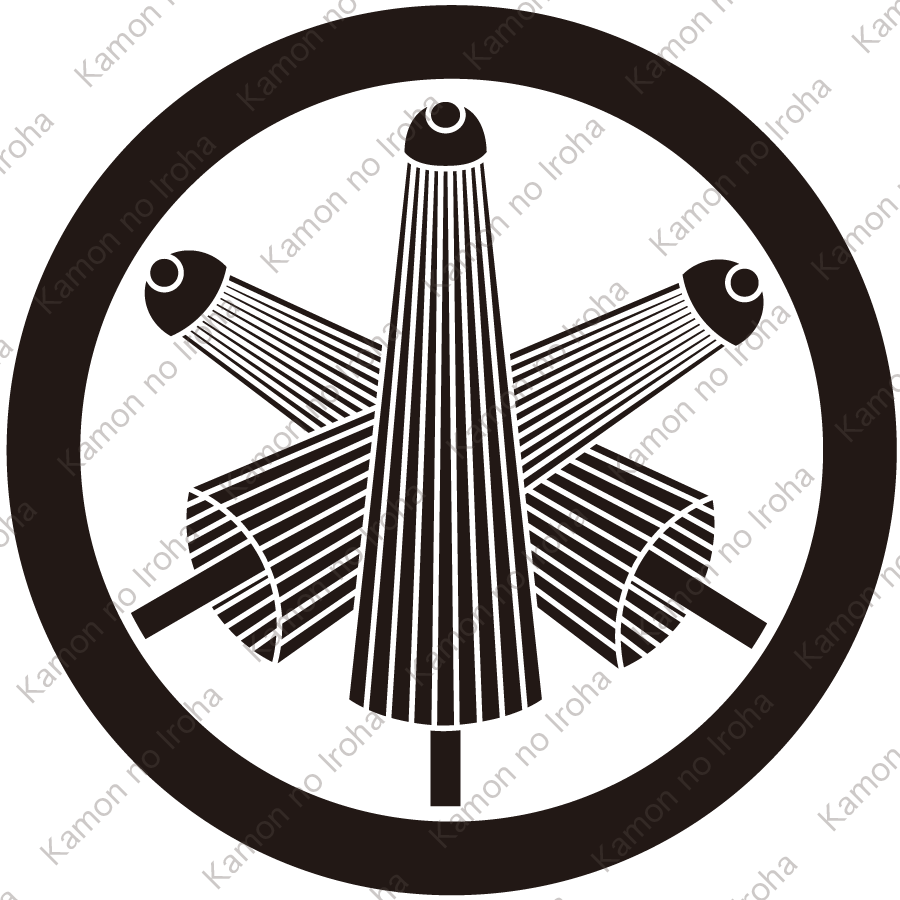 丸に三本組傘紋