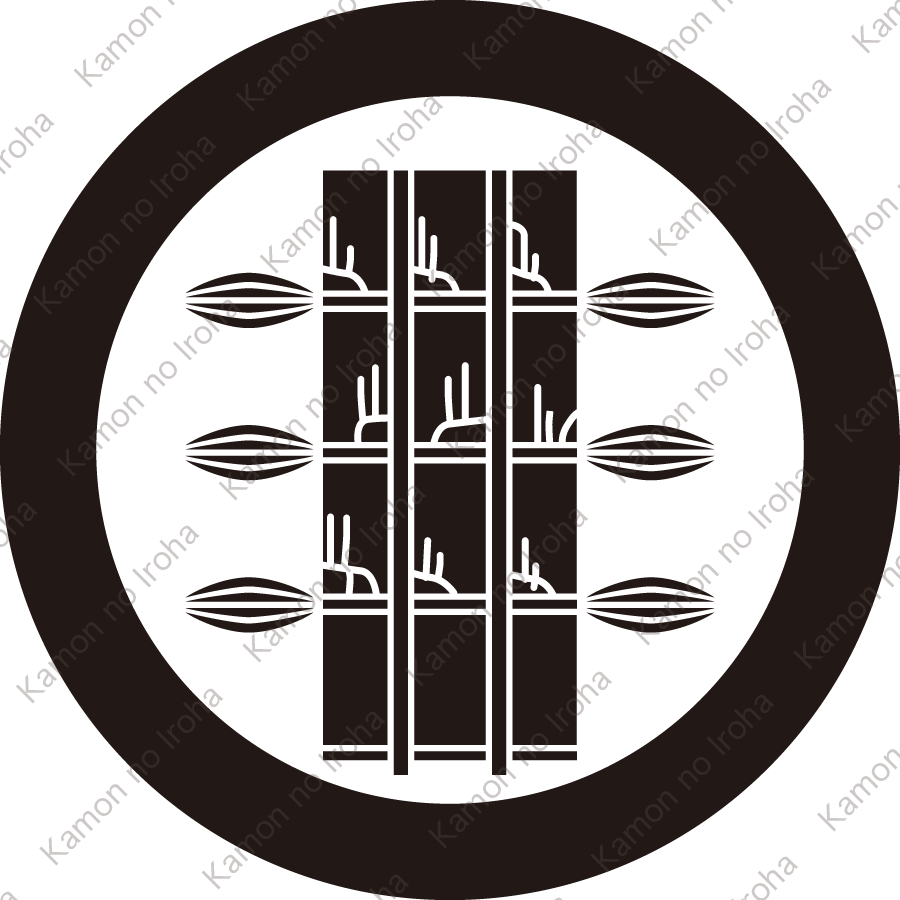 丸に三本竹紋
