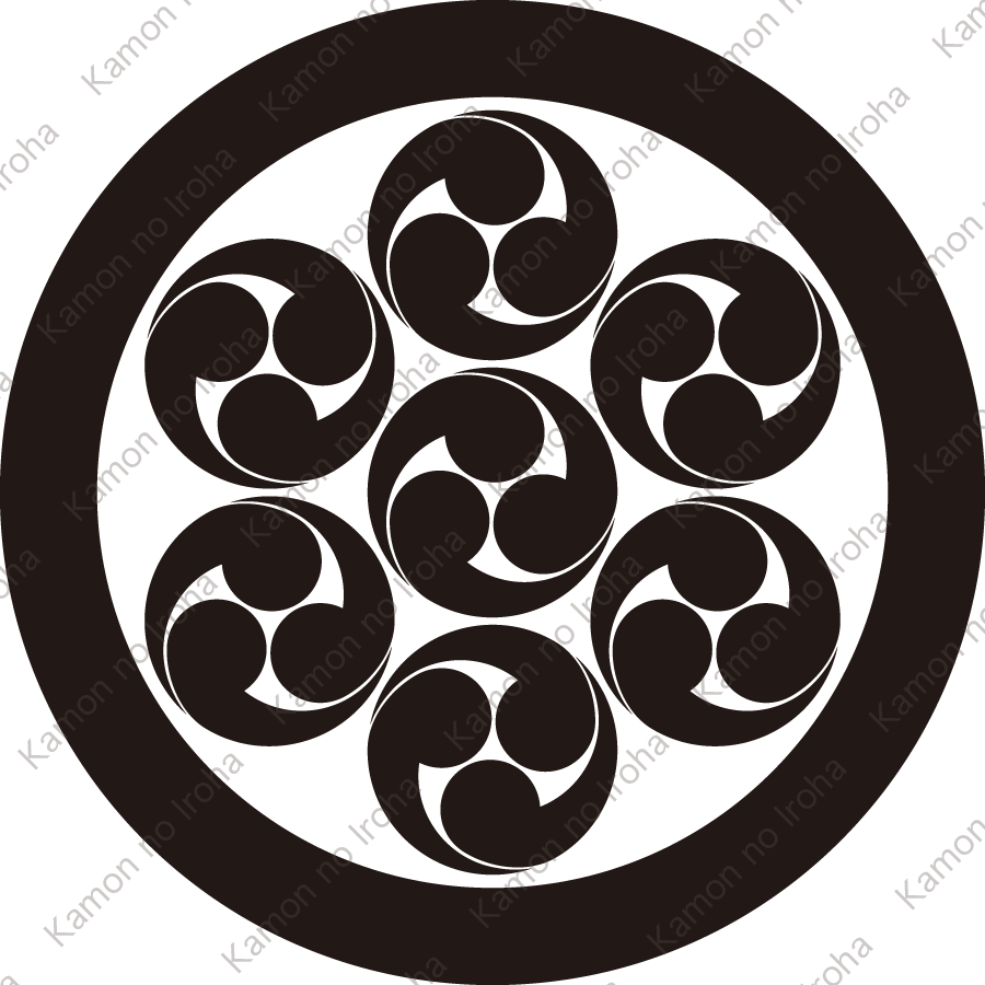 丸に七曜三つ巴紋