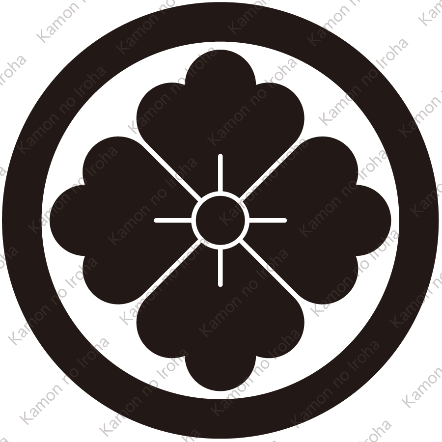 丸に四方花菱紋