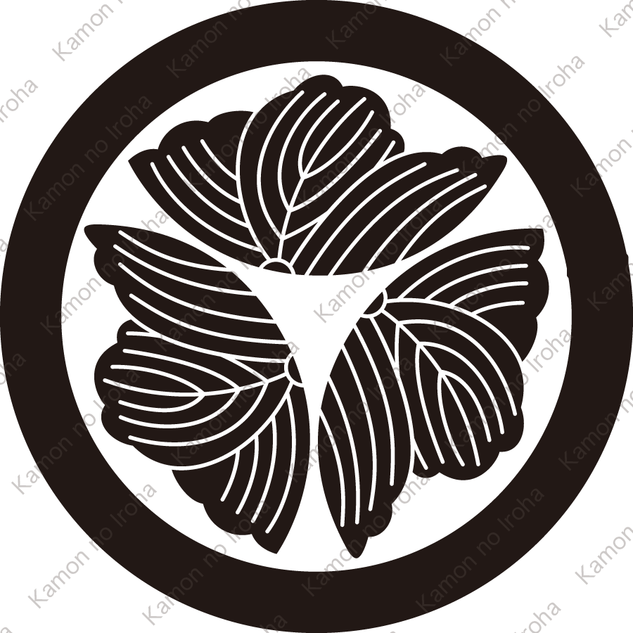 丸に外三つ割り蔦紋