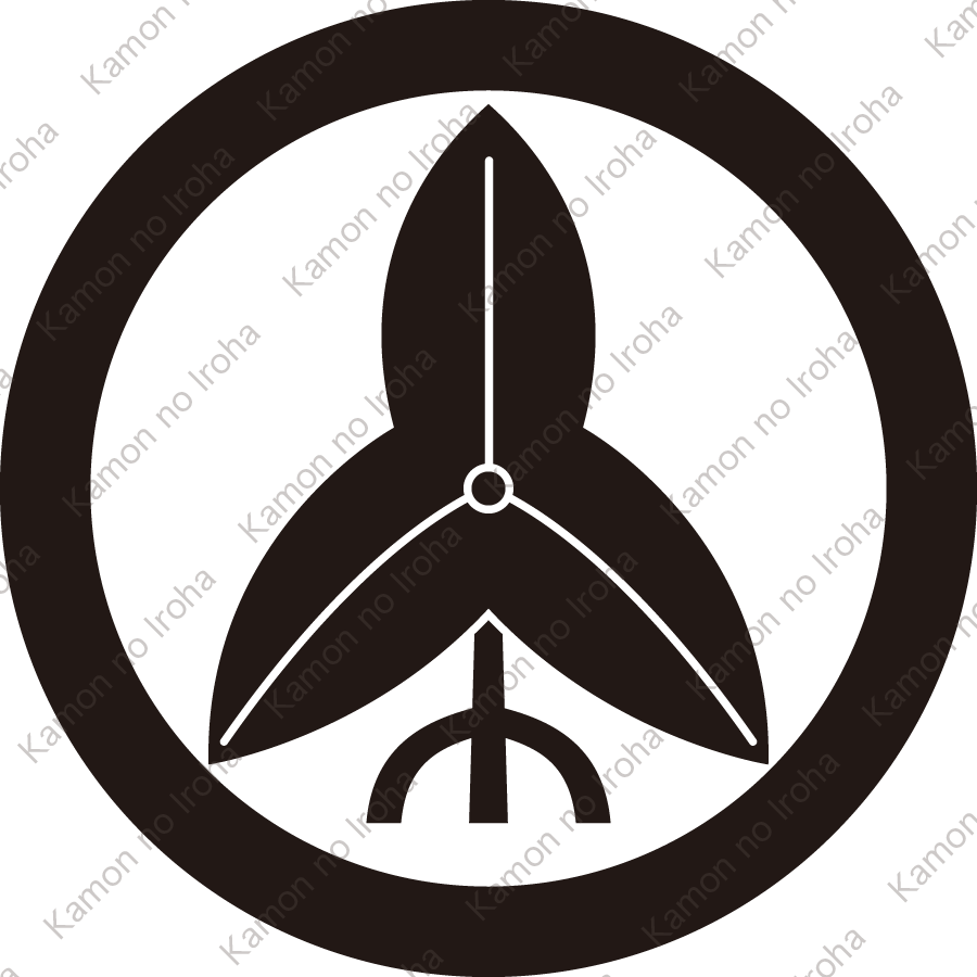 丸に立ち葉沢瀉紋