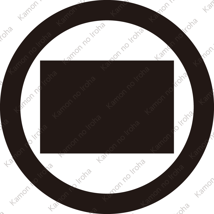 丸に垂れ角持ち紋