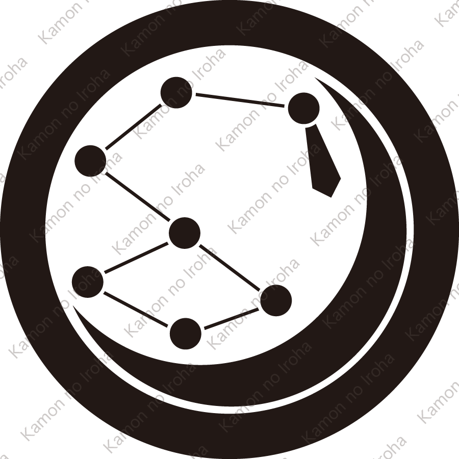 丸に月に北斗星紋