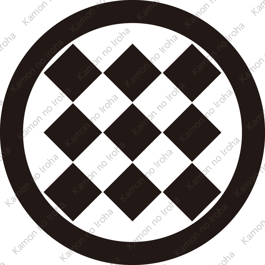 丸に繋ぎ九つ石紋