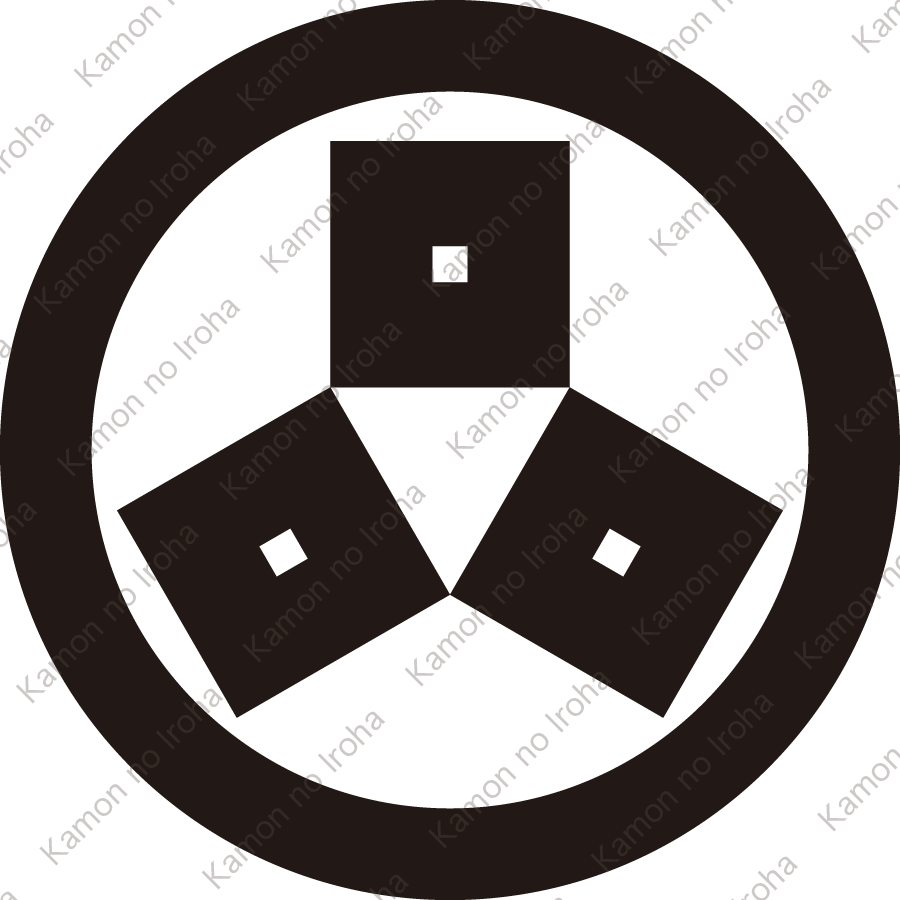 丸に繋三つ目紋