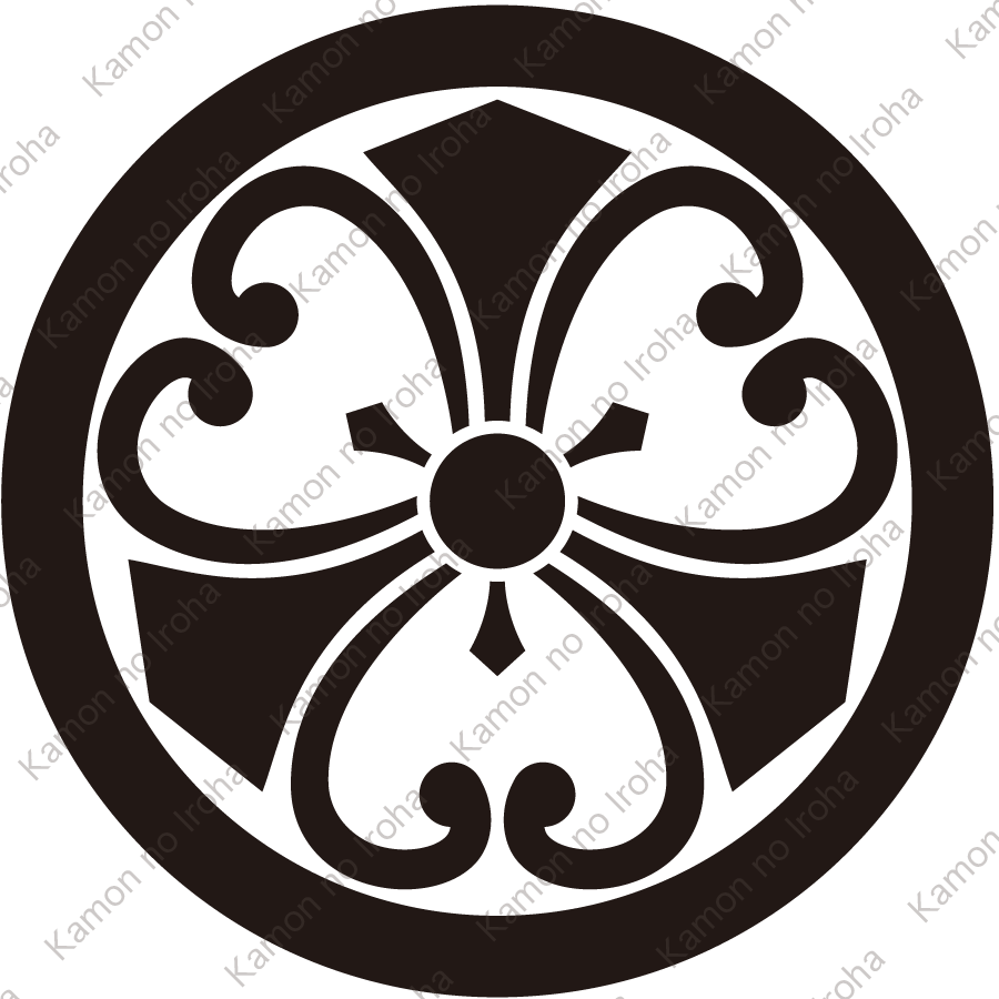 丸に蔓剣片喰紋