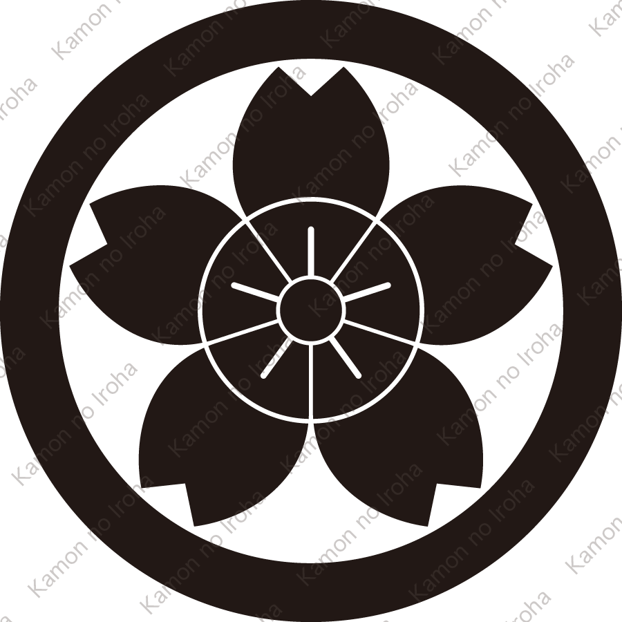 丸に輪入り山桜紋