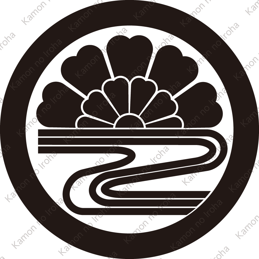 丸に山吹に水紋