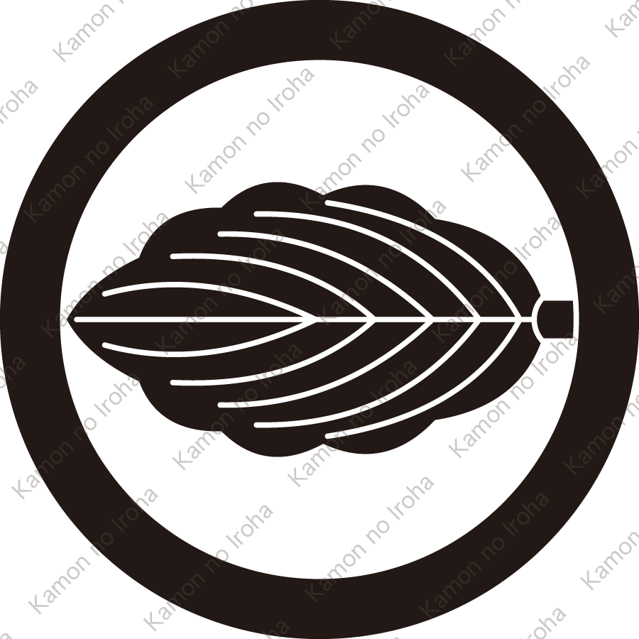 丸に横一枚柏紋
