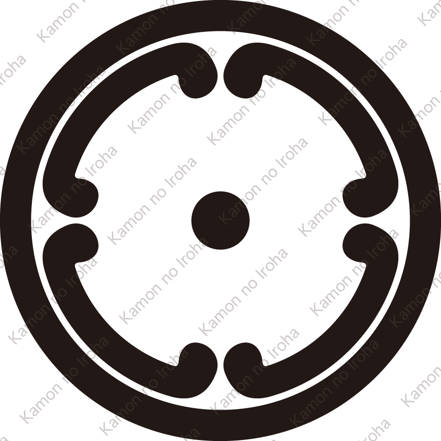丸に四つ鐶に星紋