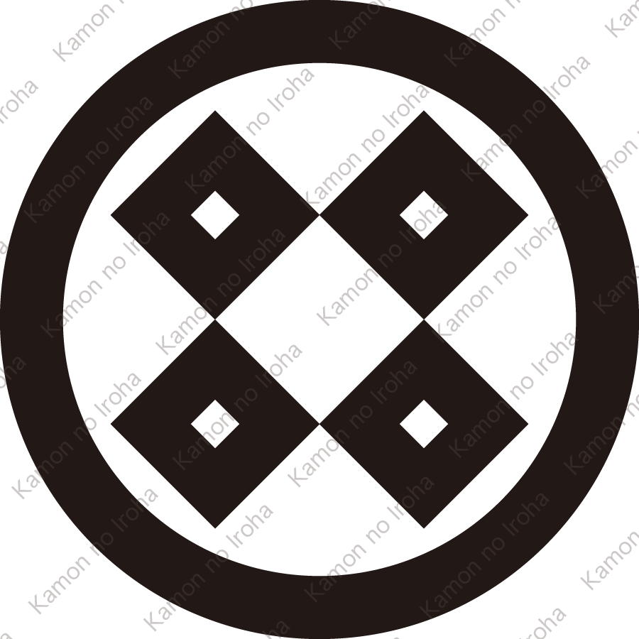 丸に四つ繋ぎ釘抜紋