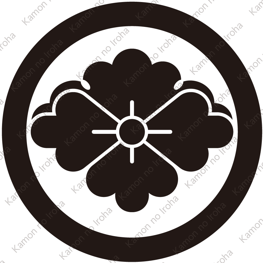 丸に雪持ち花菱紋