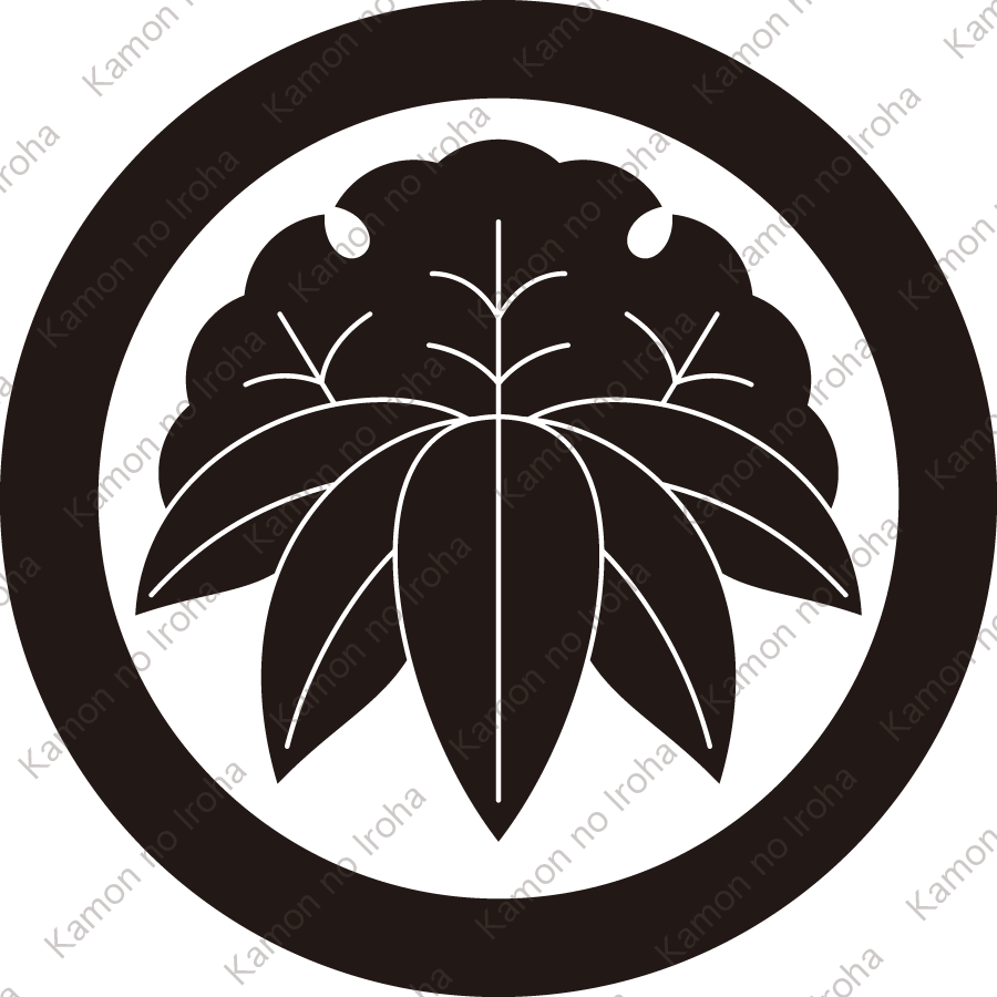 丸に雪持ち笹紋