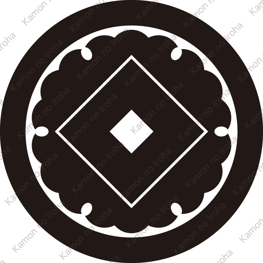 丸に雪の内に釘抜紋