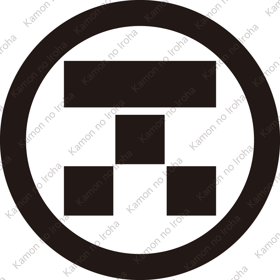 丸の内に一つ引きに三つ石紋