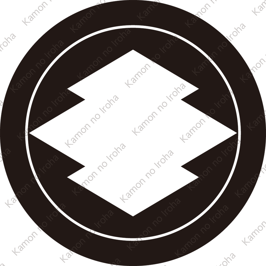 丸の内に地抜き松皮菱紋