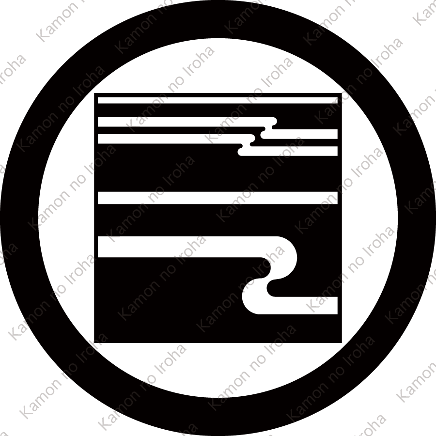 丸の内に角水流紋