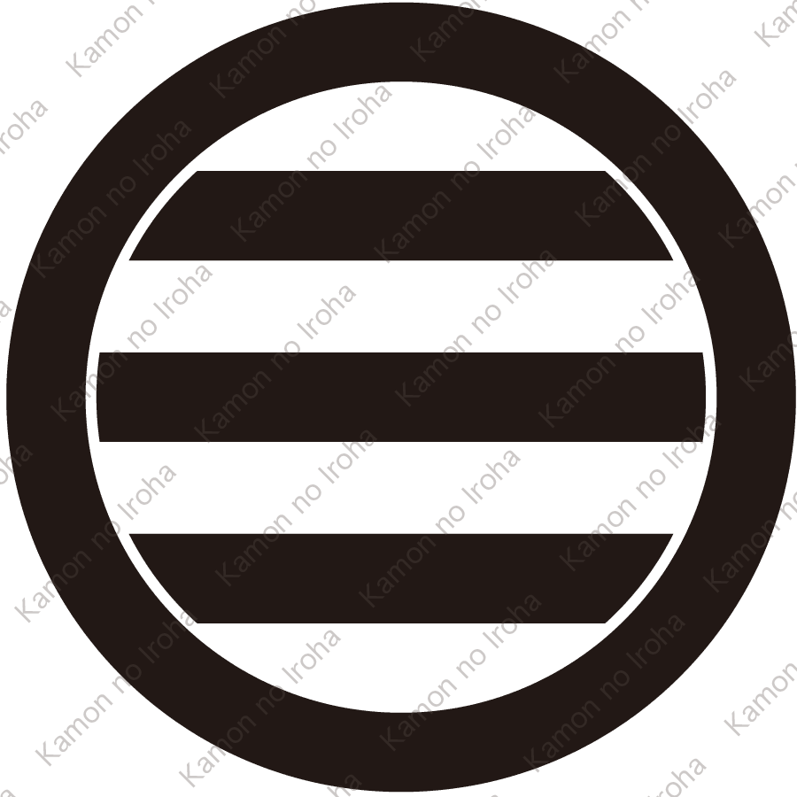 安芸広島藩浅野氏の替紋、武蔵岡部藩安倍氏の替紋、越前鯖江藩間部氏の替紋、公家北小路家、旗本杉浦氏、旗本古田氏、旗本岩本氏