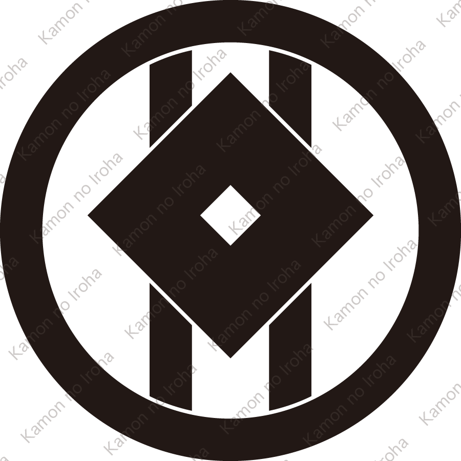 丸の内に竪二つ引きに釘抜紋