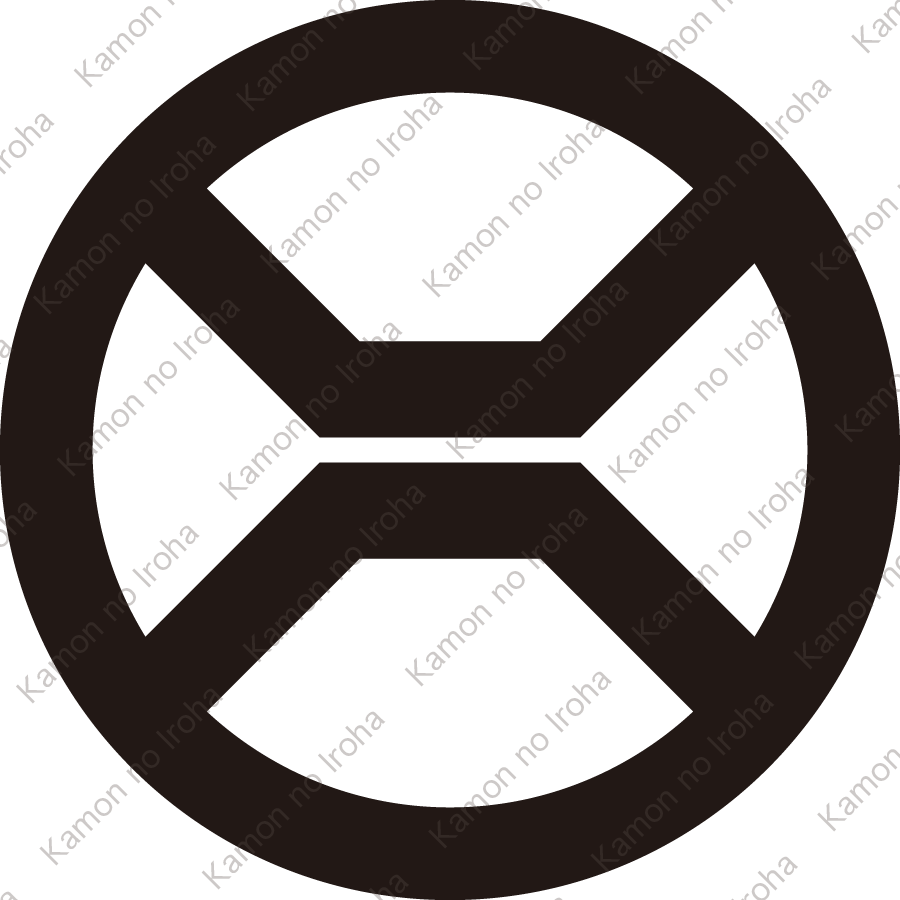 丸の内に割り二つ折敷紋