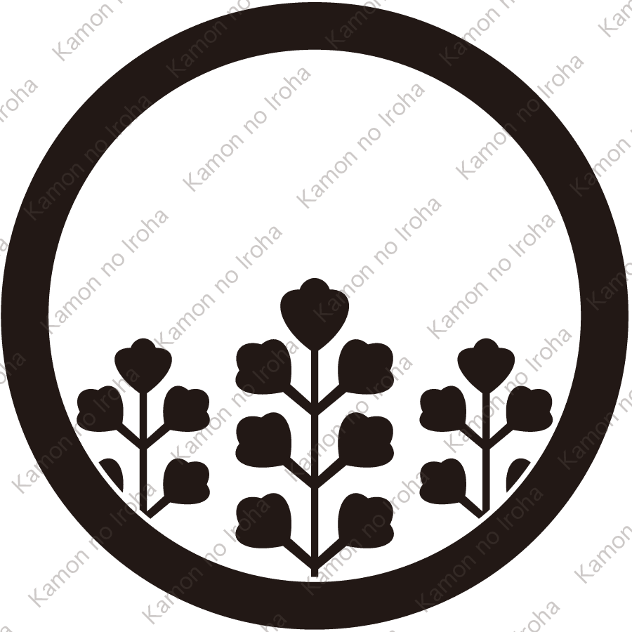 丸に三本花桐紋