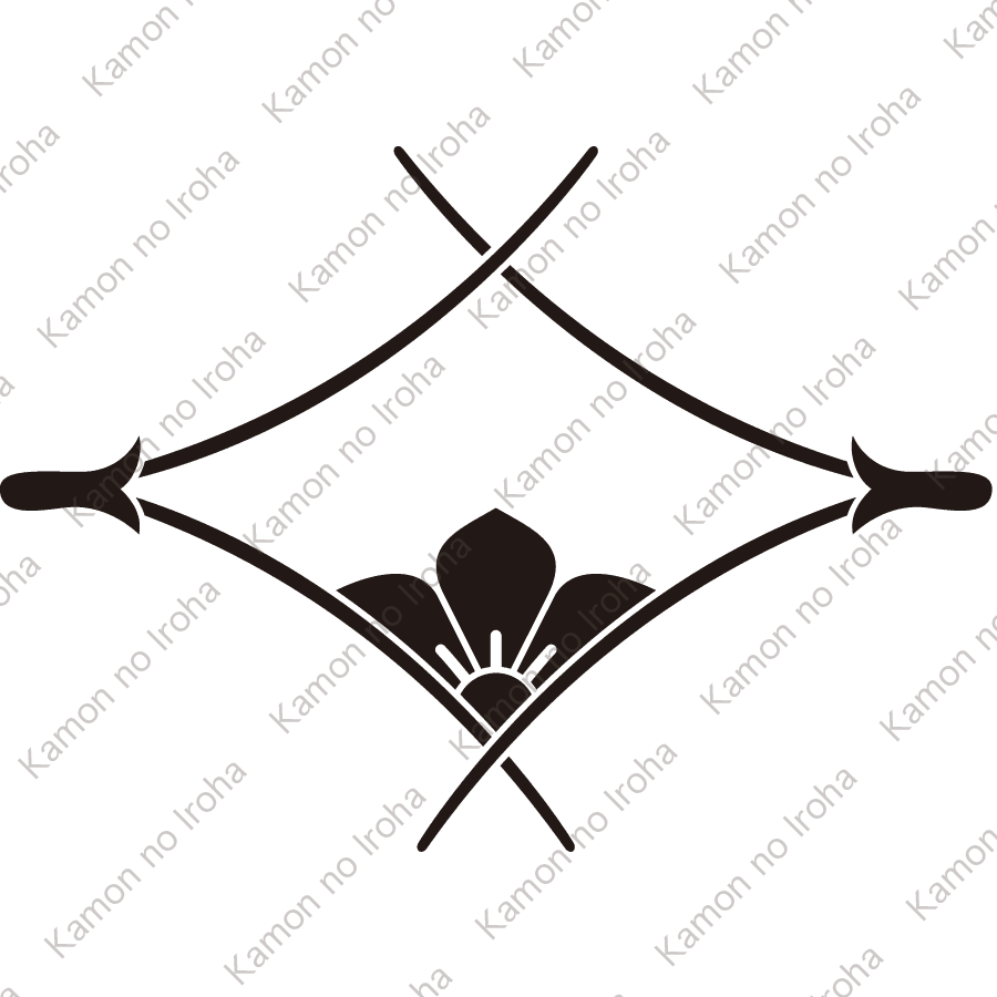 松葉菱に覗き桔梗紋