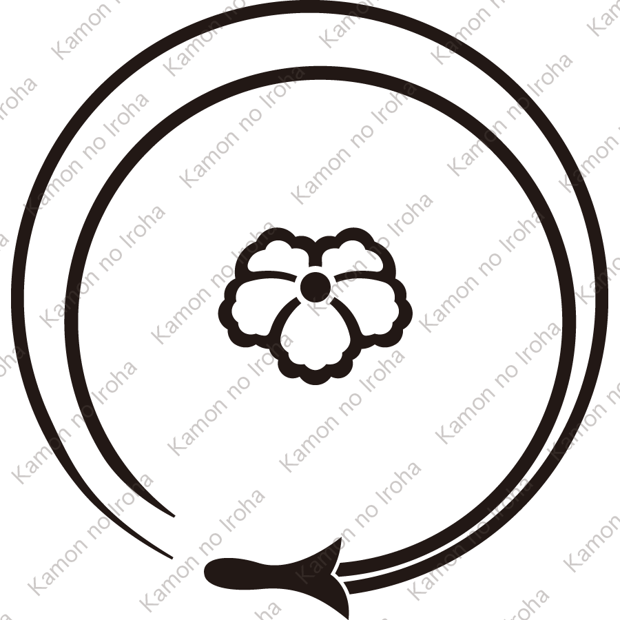 松葉丸に中陰豆蔦紋