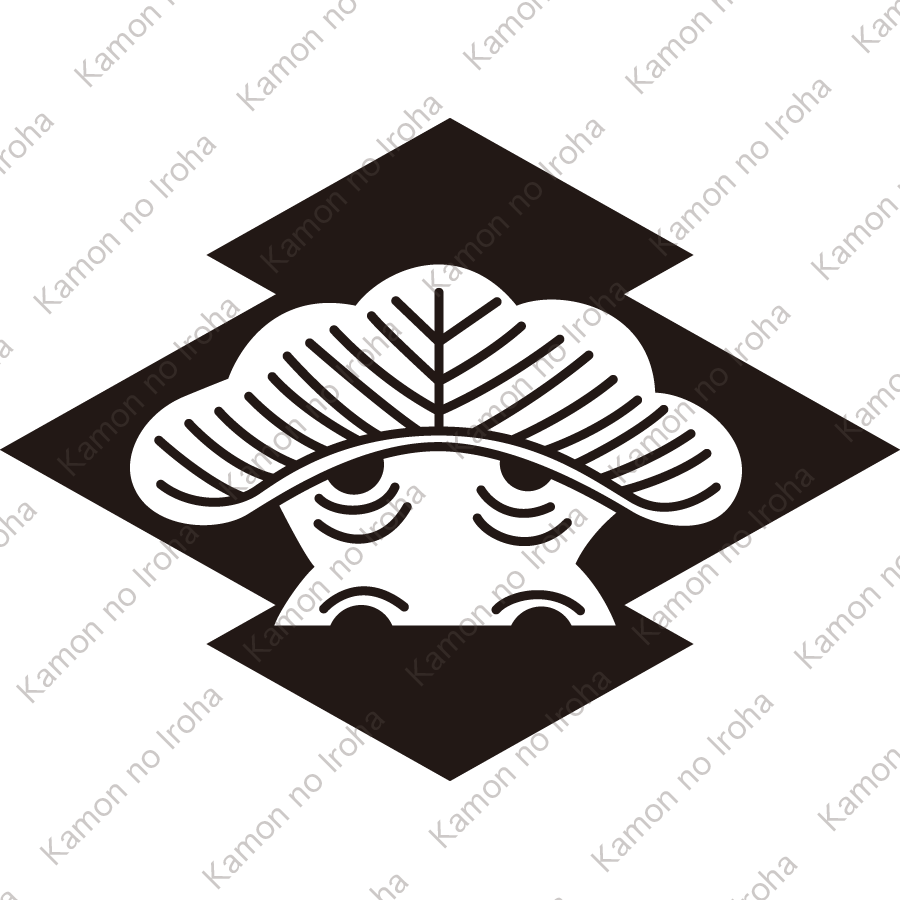 松皮菱に地抜き一つ松紋