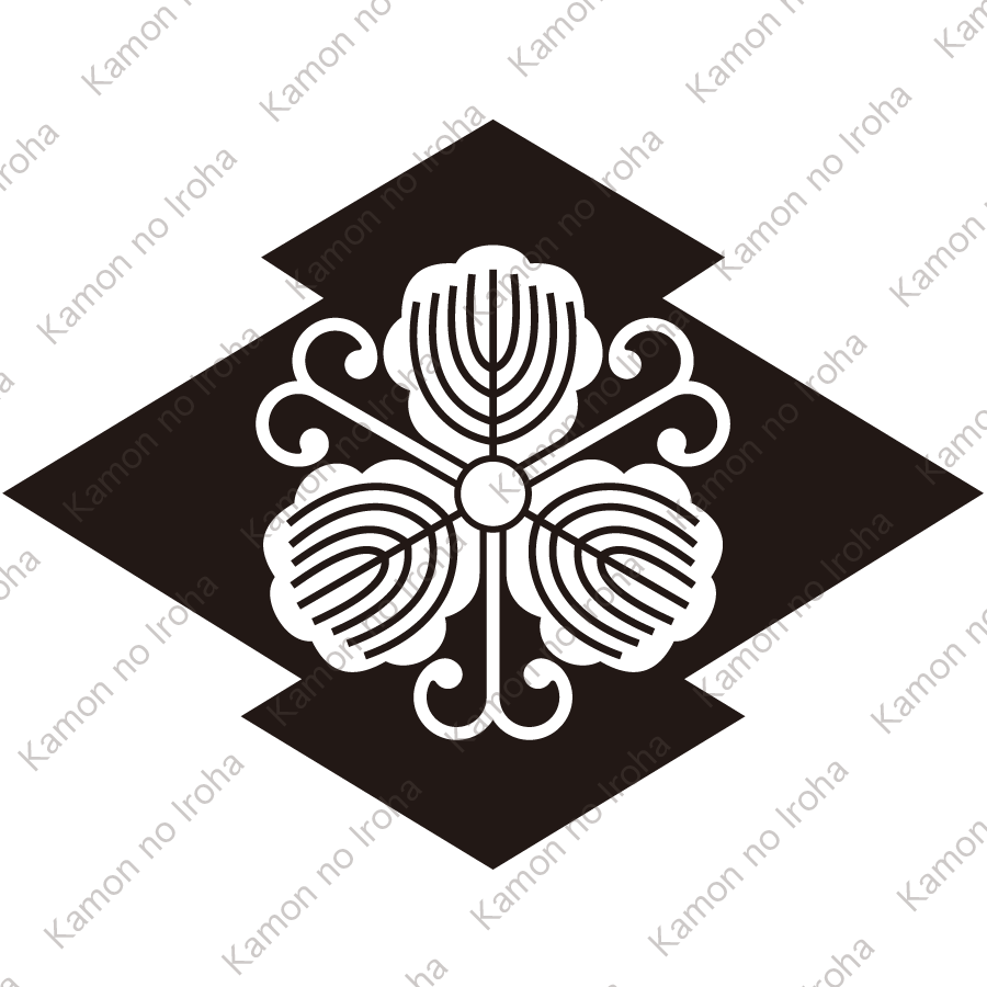 松皮菱に地抜き蔓柏紋