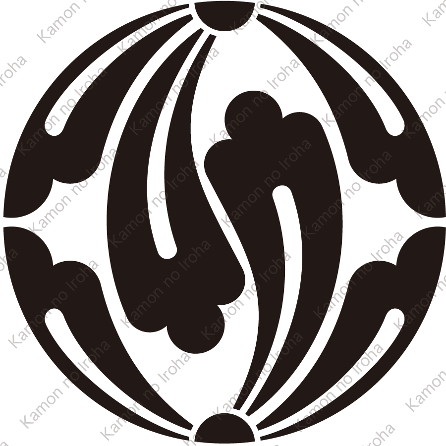 乱れ割り花菱紋