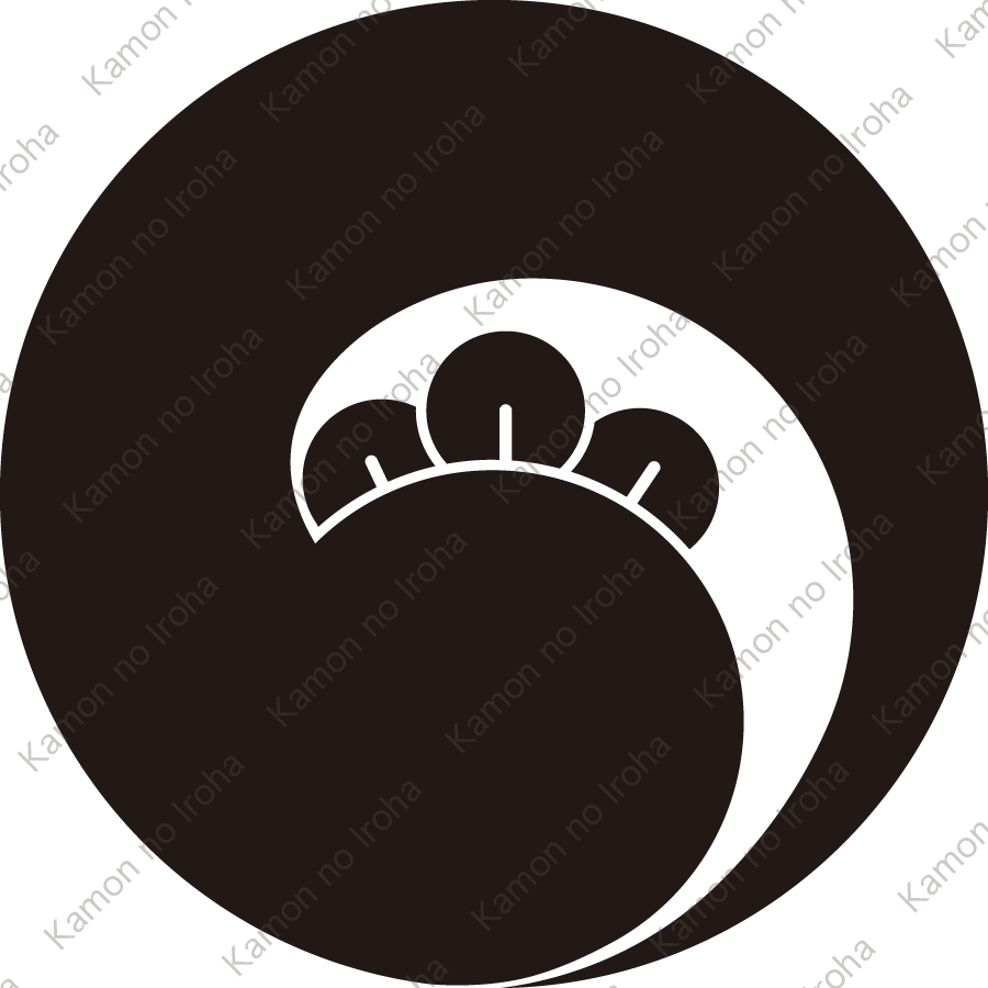 右一つ丁子巴紋