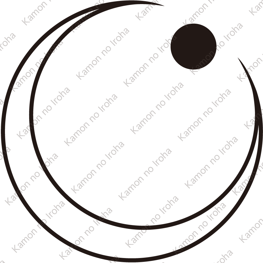右向き陰日向月星紋