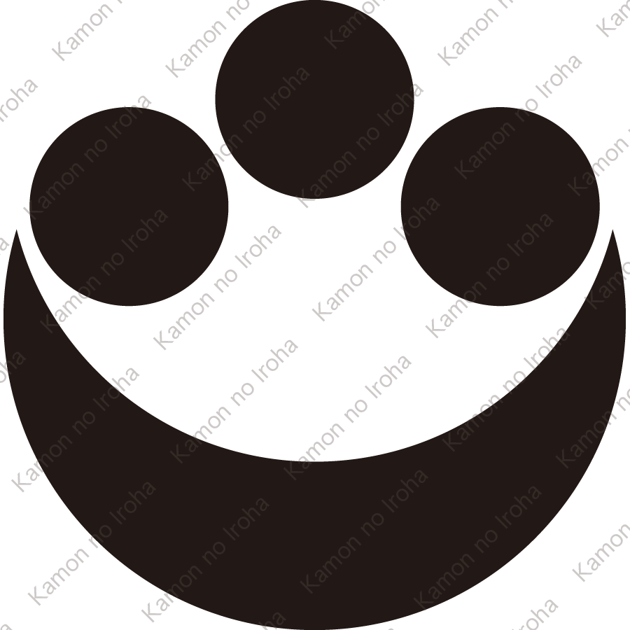 三日月に三つ星（３）紋