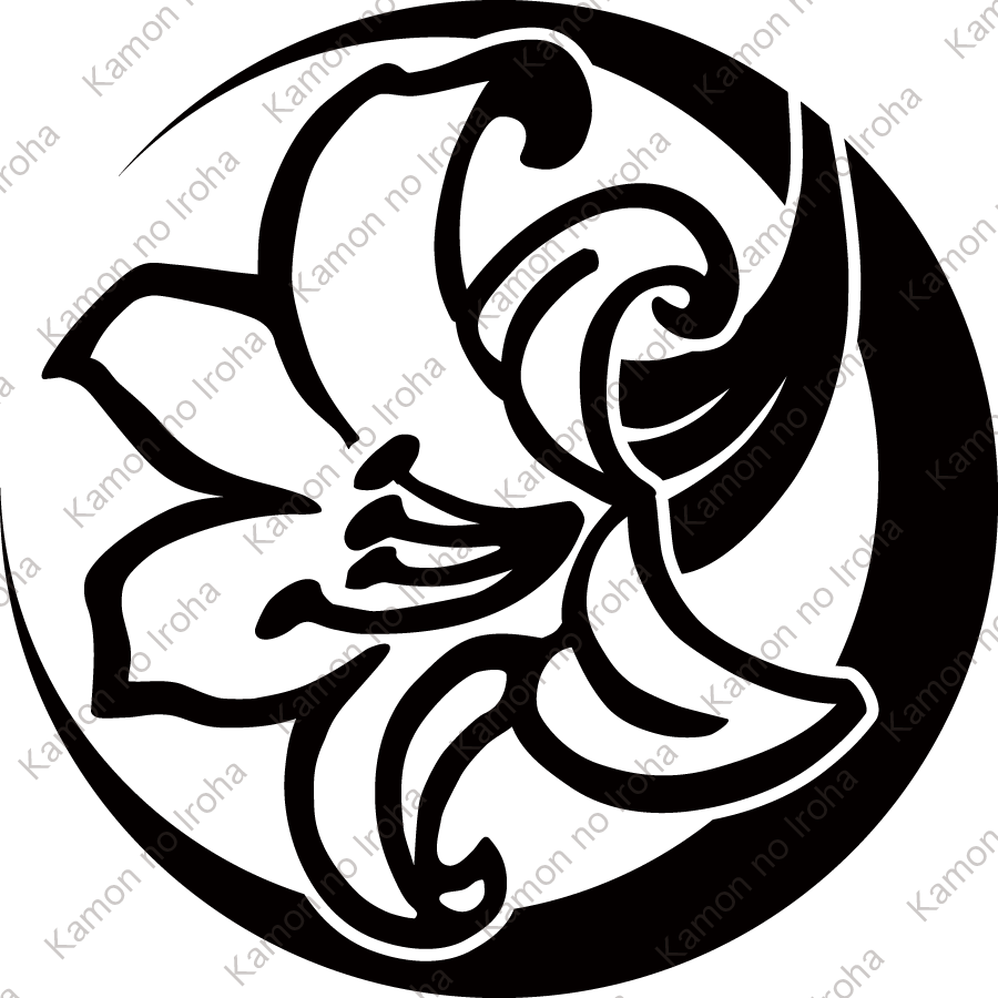 三日月に百合紋