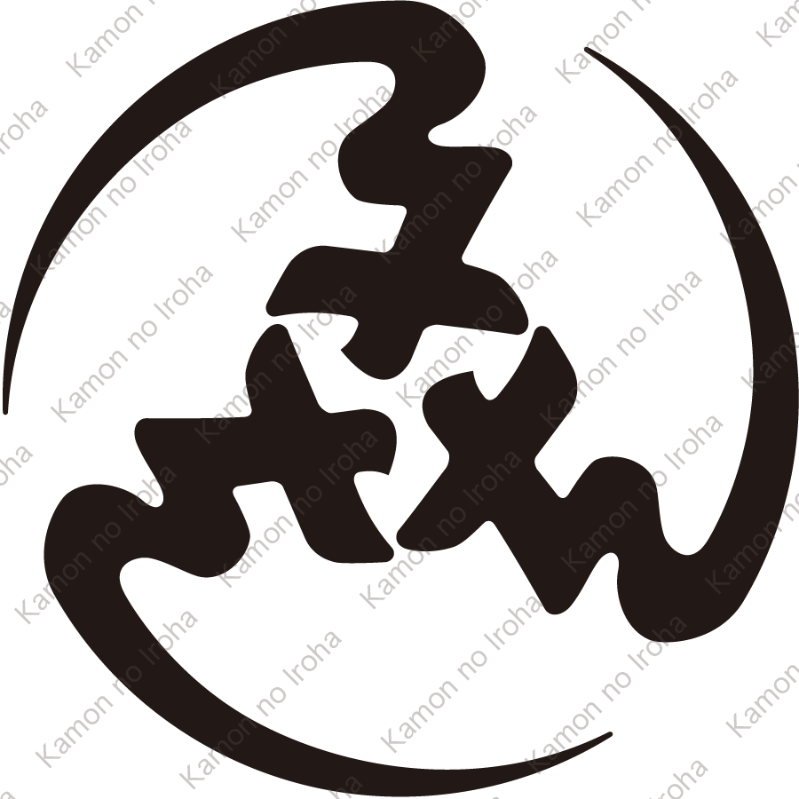 三つちの字丸紋