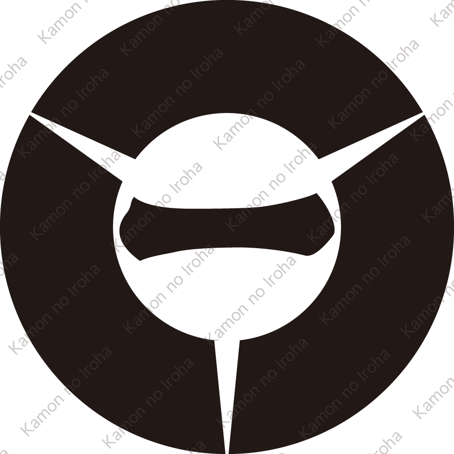 三つ地紙に一文字紋